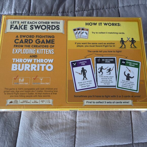 NEW and sealed, Exploding Kittens Let's Hit Each Other with Fake Swords game - Picture 2 of 11